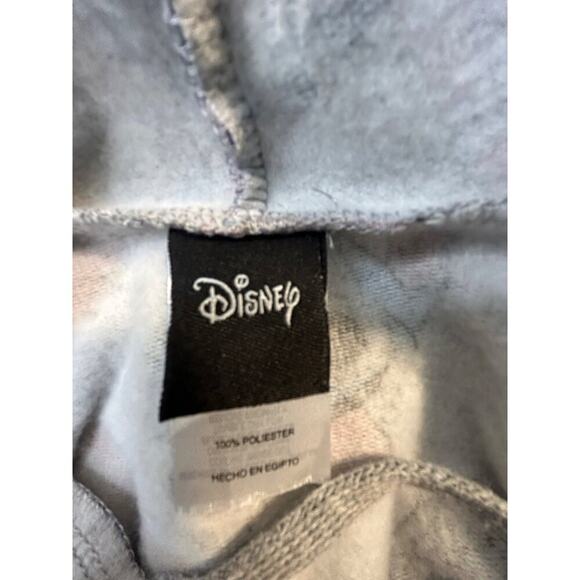 Disney XS Stitch Character Print Gray Hoodie Sweatshirt 100% Polyester Long Slee - Picture 4 of 6